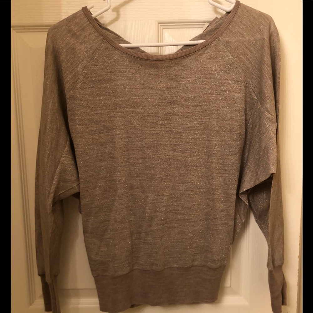 Loft long sleeve shimmer top